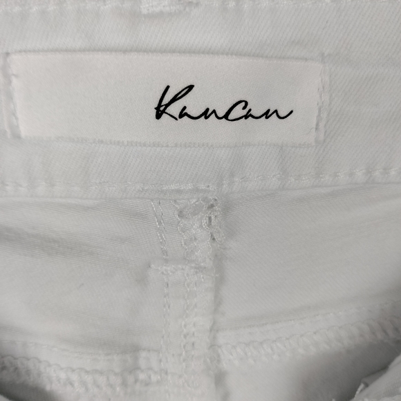 KanCan Mid Rise Distressed Ankle Skinny Jeans in Optic White Sz. 5/26 - Picture 11 of 12